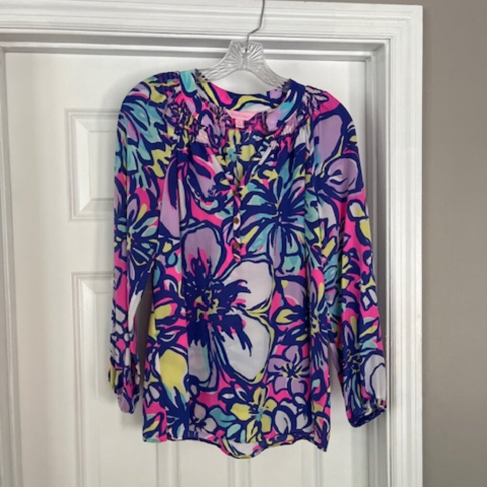 Lilly Pulitzer Elsa Silk Top, Size Medium